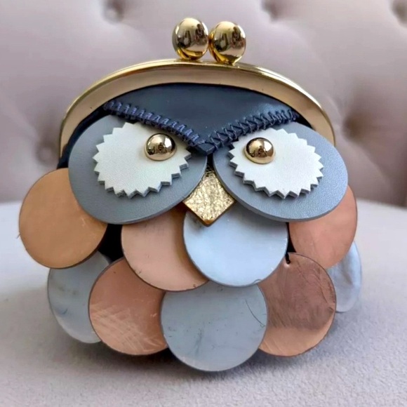 Kate Spade RARE NWT limited Edition NOVELTY owl w/ kiss lock coin pouch - Picture 2 of 8